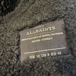 All Saints Black Leather Jacket